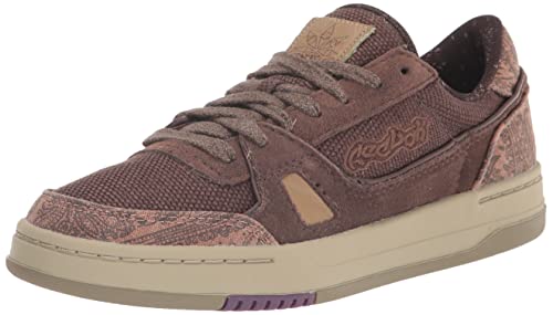 Reebok Lt Court baskets unisexes en cuir souple coloris gris et châtaigne 36.5