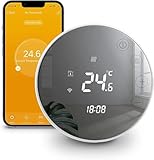 Beok Tuya Termostato Wifi Caldaia Gas Termostato Ambiente Intelligente Termostato Programmabile Settimanale per Caldaia Gas/Acqua Riscaldamento Compatibile Alexa 3A TGR86WIFI-WPB