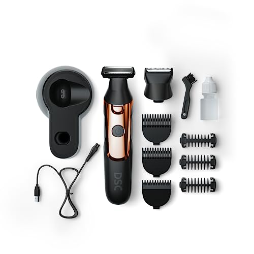Dollar Shave Club | Double Header Trimmer | Electric Razor with a Beard Head & Separate Body Grooming Head | Waterproof Body Shaver & Beard Trimmer, Black