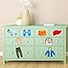 Chinco 32 Pcs Dresser Labels for Kids Drawer Clothing Stickers 4 Sheets Wardrobe Stickers Decals for Boy Girl Kids Clothes Labels for Drawer Wall Bedroom Home Decor