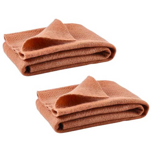 WADORN 2 pièces 1x0.5m tissu de feutre laine, 2mm épais laine mérino pré feutre tissu doux feuilles pour aiguille humide coulissage artisanat bricolage doublures maison décor, chocolat