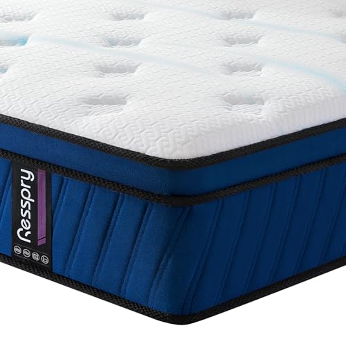 Resspry Mattresses,Individually Pocket Spring With Breathable Memory Foam,Pressure Relief,Medium Firm,Mattress in a Box (Double(135x190), 30, Centimetres)