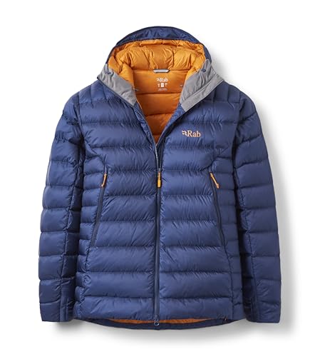 Rab Men's Electron Pro 800-Fill Down Hooded Jacket for Climbing and Mountaineering - Deep Ink - Small