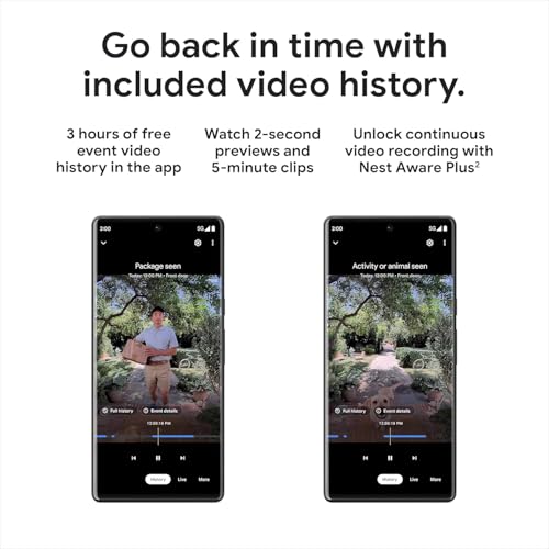 Google Nest Doorbell (Wired, 2nd Gen - Pro Version) - Wired Video Doorbell Camera - Doorbell Security Camera - Non-Retail Packaging - Snow thumbnail 3