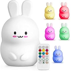 Lamparas Katatori Sweet Ponies Luz Nocturna Infantil LED Conejito – Lámpara de Noche - Luz quitamiedos para Niños