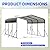 Zynfylus 10x15 Metal Carport with Base Fixings Heavy Duty Garage Outdoor Chrome Plated Frame and Sheet Metal Construction Suitable for Boats, Cars, Tractors and Agricultural Equipment, Dark Gray