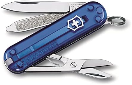 Victorinox Classic SD Pocket Knife,Blue (Transparent Blue) ,58 mm