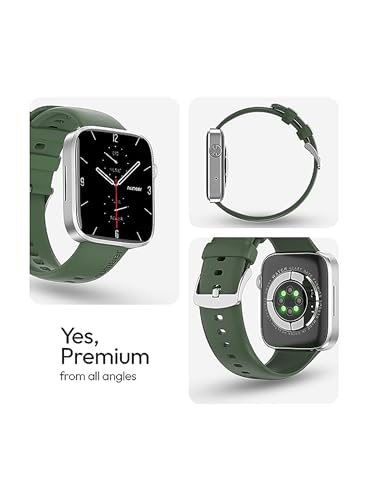 Image of NUMBER Dialfit Pro Max Bluetooth Calling Smart Watch, 1.91 inch Large Edge-to-Edge Display, Always On, 600 Nits Brightness,Heart Rate, Blood Pressure, SPO2, IP68, 7 Days Battery, Metallic Body (Green)