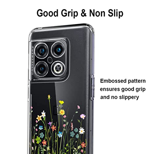 Unov Case Designed for OnePlus 10 Pro 5G, Crystal Clear Phone Case with [Anti-Slip Embossed Pattern], Shockproof Slim Protective [Anti-Yellowing TPU] Back Cover, Flower Bouquet by Unov - Image 5