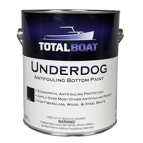 TotalBoat Underdog Marine Antifouling Bottom Paint for Fiberglass, Wood and Steel Boats (Black, Gallon)