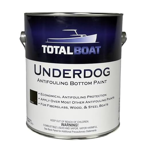 TotalBoat Underdog Marine Antifouling Bottom Paint for Fiberglass, Wood and Steel Boats (Black, Gallon) 128 Fl Oz (Pack of 1)