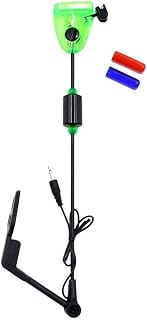 Profesional Grado 25cm LED Pesca Señalizador Bite Alarm con características de sensibilidad personalizables (verde)