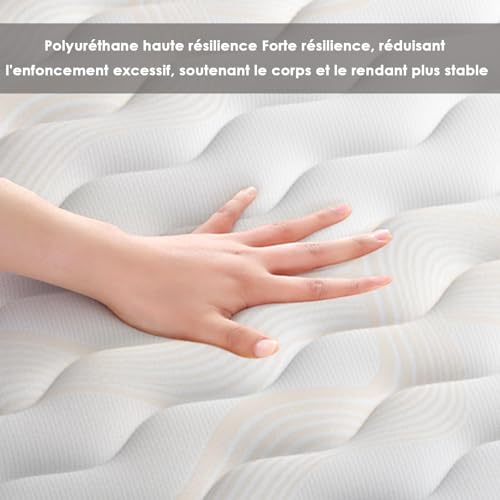 Matelas + Sommier 120x190 Ergonomique 7 zones DEWINNER