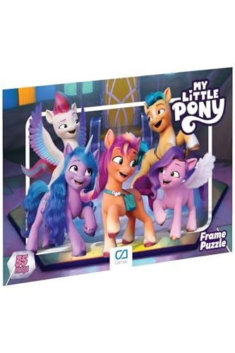 My Little Pony Lisanslı Çerçeveli Çocuk Yapbozu, 35 Parça, 34x24 cm, Yeni Seri, Mor