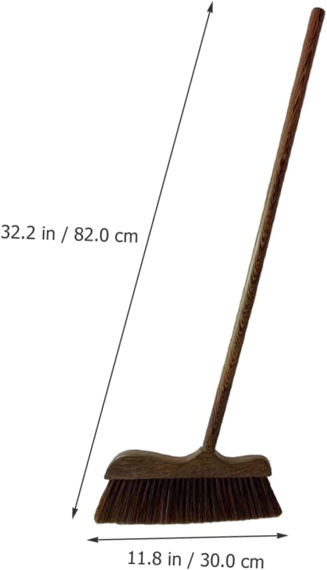 Long Handle Wood Broom Soft Bristles Kitchen Broom Reusable Home Garden Use