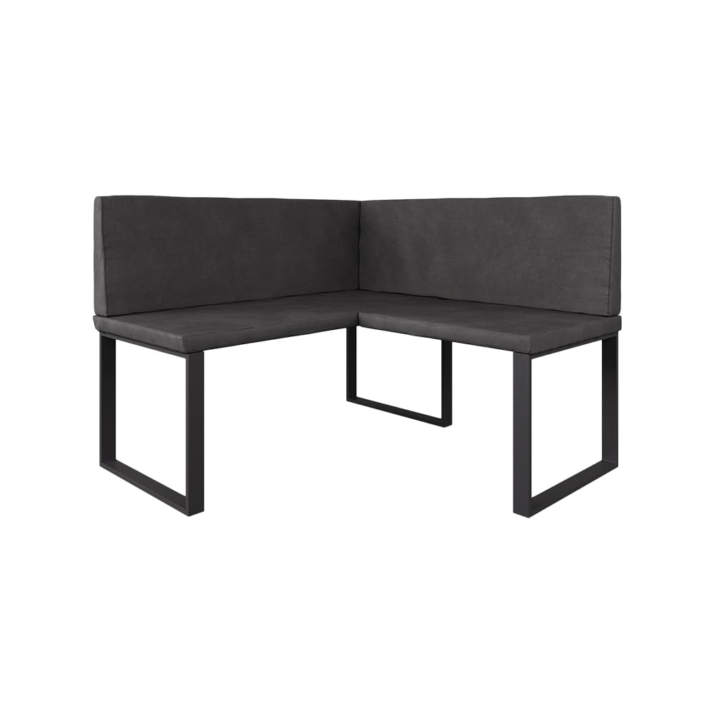 Vicco Eckbank Ravon, Anthrazit, 120 x 120 cm, geeignet als Essbank für Küchen- und Essbereiche