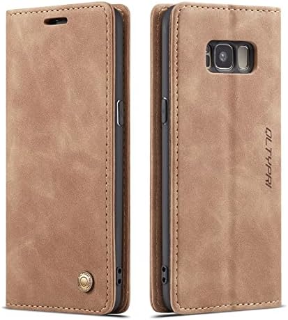 QLTYPRI Case for Samsung Galaxy S10e, Vintage PU Leather Wallet Case Card Slot Kickstand Magnetic Closure Shockproof Flip Folio Case Cover for Samsung Galaxy S10e - Black