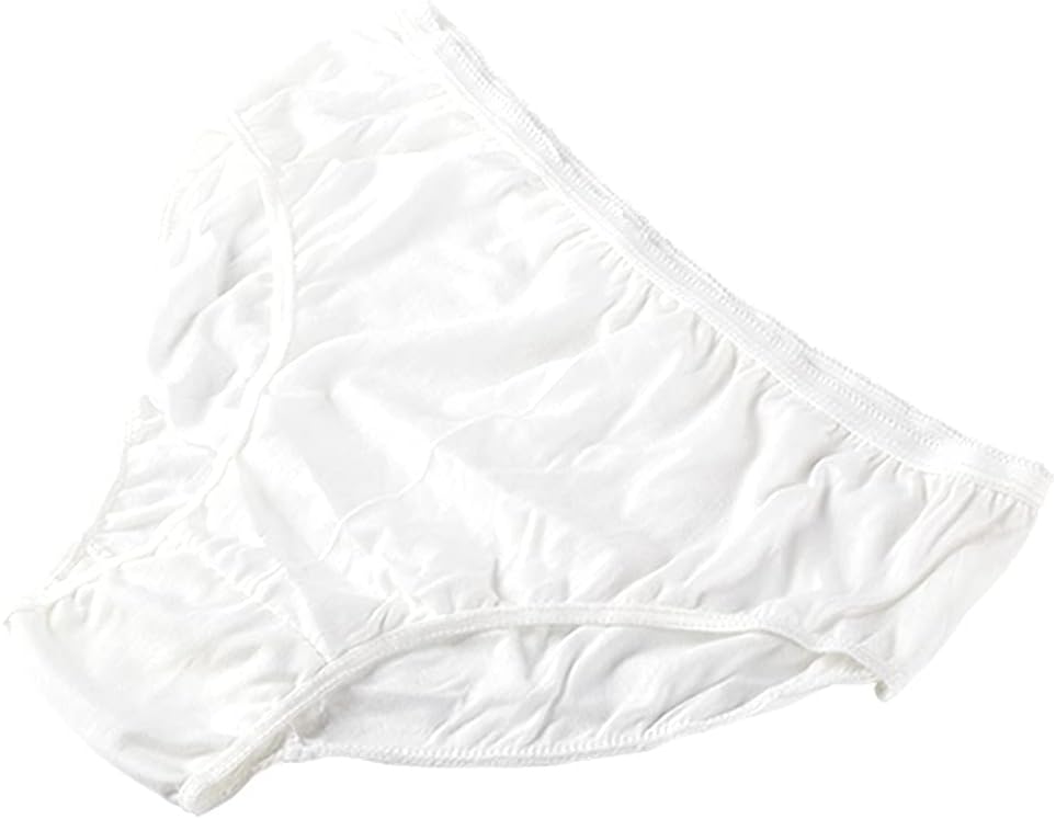 STARLY Women's Disposable Pure Cotton Underwear Travel Panties High Cut Granny Briefs White/Macarons/Black (10pcs)