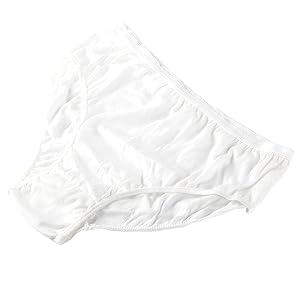 STARLY Womens Disposable Pure Cotton Underwear Travel Panties High Cut Granny Briefs White Macarons Black 10pcs