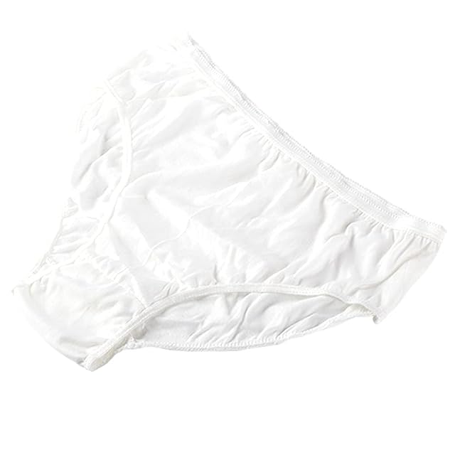 STARLY Womens Disposable Pure Cotton Underwear Travel Panties High Cut Granny Briefs White Macarons Black 10pcs