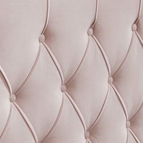 Lillian August Modern Wingback Upholstered Headboard With Diamond-Tufting, Soft Fabric Bedroom Accent Furniture, Queen, Orchid Pink #TOP4