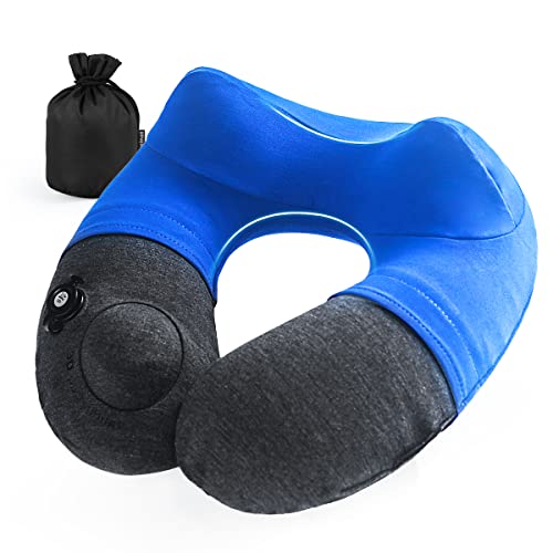 Travelmall Travel Pillow for Airplane Neck Pillow for Traveling Inflatable Pillow for Car U-Shaped Neck Support Pillow Ultra Light Portable Pillow Travel accessoires nap Sleep Trip Chair Home Office