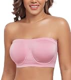 DotVol Soutien-Gorge pour Femme Bandeau à Armatures sans Couture Rosa XL