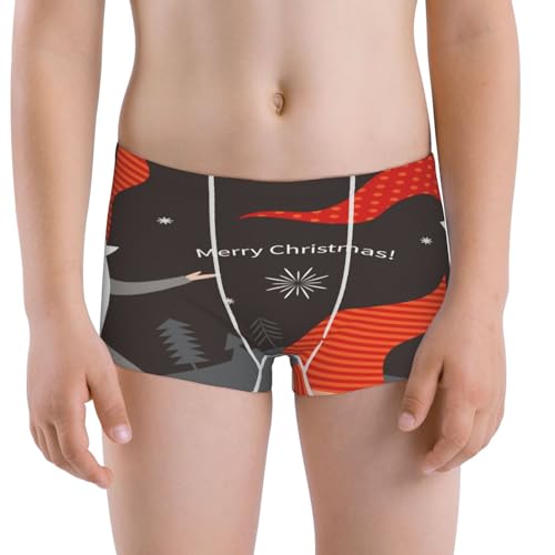 Boys' Cotton Boxer Brief Soft Underwear-Christmas Gnomes In Red Hats
