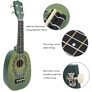 Ukulélé, Ukulélé solide à grain de bois fin avec sac pour débutants(kiwi) - Les Beatles, Paul McCartney, John Lennon, RIngo Starr, George Harrison Ukulélé, Ukulélé solide à grain de bois fin avec sac pour débutants(kiwi) – Image 3