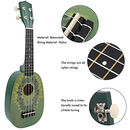 Ukulélé, Ukulélé solide à grain de bois fin avec sac pour débutants(kiwi) - Les Beatles, Paul McCartney, John Lennon, RIngo Starr, George Harrison Ukulélé, Ukulélé solide à grain de bois fin avec sac pour débutants(kiwi) – Image 4