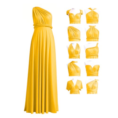 Abendkleid Damen Lang Ballkleid Infinity Kleid Bandeau Brautjungfernkleid Multi-Way Kleid Übergröße Convertible Twist Wickelkleid Hochzeitskleider...