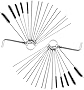 Set of 2 Carburetor cleaner tools kit Jet Cleaning Brushes Jet Pipe Cleaning Needles Carb Jet Dirt Cleaner kit 10 Brushes 20 Needles and 2 Throttle Wrench