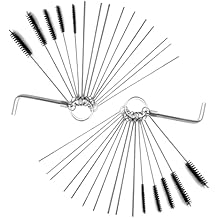 TEMI Set of 2 Carburetor cleaner tools kit Jet Cleaning Brushes Jet Pipe Cleaning Needles Carb Jet Dirt Cleaner kit 10 Brushes 20 Needles and 2 Throttle Wrench