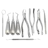 OdontoMed2011® 9 Pcs Basic Dental Extracting Extraction Forceps Elevators Set EX-346