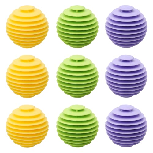 APOMOONS Lot de 9 Boule de Lavage Machine A Laver, Boule Lessive, Boule Seche Linge, Balle Lavage Doudoune, Boules de Lavage en Caoutchouc Boules de Lavage...