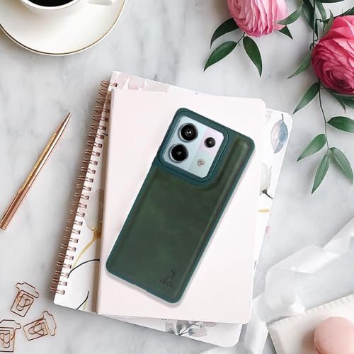 Image of AIBEX Shield Back Cover Case Compatible with Xiaomi Redmi Note 13 Pro 5G Back Cover | Flexible Vegan Leather | Full Camera Protection | Raised Edges | Super Soft-Touch | Bumper Case