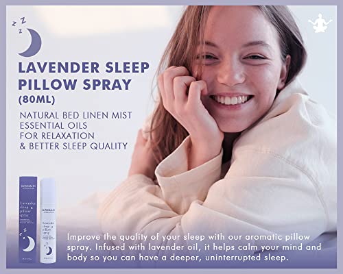 2 Life Health Lavender Pillow Spray - Sleep Spray For Pillows Provides Rest And Relaxation - Linen Spray For Bedding - Aromatherapy Room Spray Pillow Mist Sleep Spray - Deep Sleep Pillow Spray 80 Ml #TOP1