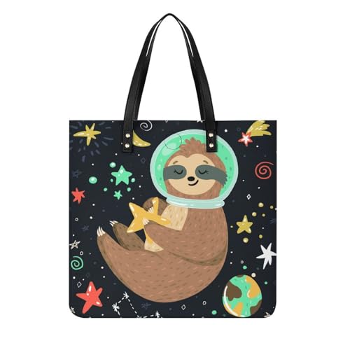 Sac à bandoulière paresseux mignon : tote bag en toile idéal pour le voyage et la plage