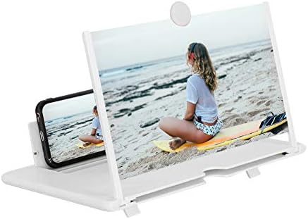 STEBRUAM 12'' Screen Magnifier,3D Thin Mobile Phone Amplifier for watching Movie Videos Foldable Screen,3X Magnification for All Smartphones(Black)