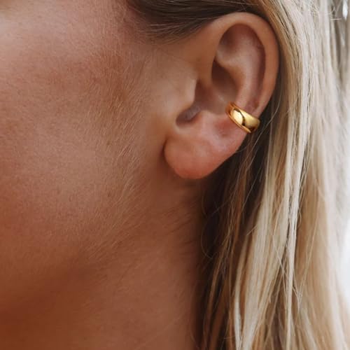 Image of Ear Cuffs Non Piercing 14K Gold Plated Ear Cuff Earrings for Women Trendy Clip on Cartilage Earring Stacks Non Pierced Adjustable Fake Earrings Set Jewelry Christmas Gift 2026 Stocking Stuffers