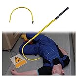 Insulated Electrical Rescue Hook 3 Feet 5ft 6 Ft 10 Foot, Electrocution Emergency Rescue Pole for New Energy Vehicle Repairs, Life-Saving Rods with Reinforced Fiberglass Handle(Yellow,110kV-2m/6.5ft)