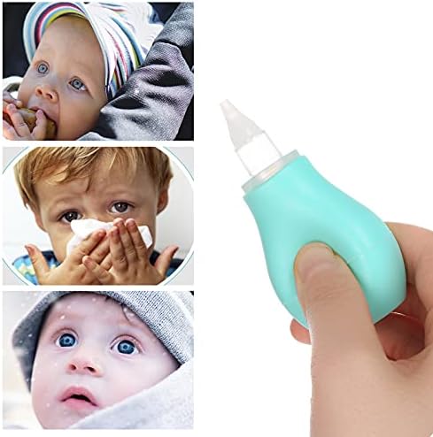 Firtink 2 Packs Baby Nasal Aspirator, Nasal Aspirator Newborn, Baby Nose Sucker Baby Nose Cleaner Baby Nasal Cleaner Mucus Removal for Newborns&Toddlers(Blue+Green)