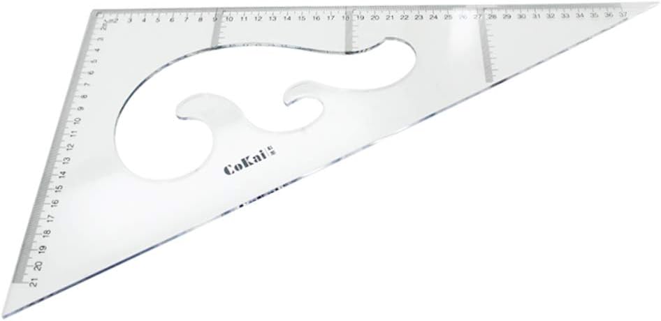 Utoolmart 40CM Large Triangle Ruler Square Set Plastic Triangular Scale Architectural Ruler for Students Homeschoolers Architects Engineers 1pcs