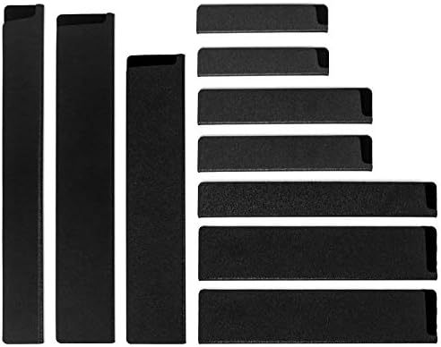 QWORK Knife Edge Guards, Knife Sheath Sleeves, Universal Blade Cover Protector, ABS Plastic and BPA-Free, Set of 10