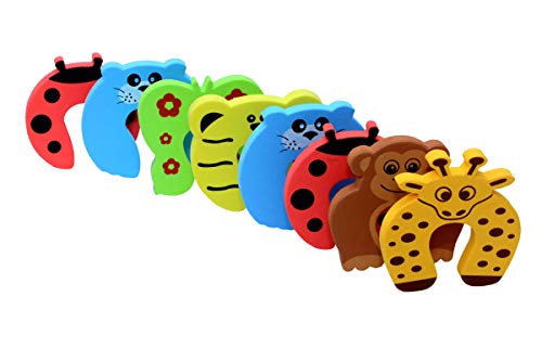 Image of BabySafeHouse Finger Pinch Door Guard for Baby Safety (Animal Shape-Pack of 8)-Door Stopper for Protection from Door Slamming & Accidental Door Lock