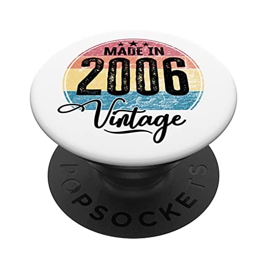 Birthday Vintage Año de nacimiento 2006 Cumpleaños Bday PopSockets PopGrip Intercambiable