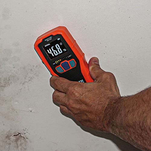 Klein Tools Et140 Pinless Moisture Meter For Non-Destructive Moisture Detection In Drywall, Wood, And Masonry; Detects Up To 3/4-Inch Below Surface #TOP7
