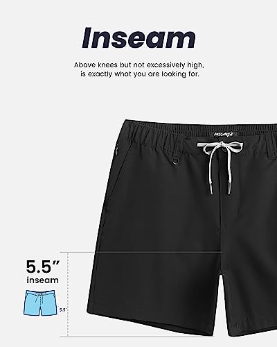 Maamgic Men's 5” Inseam Shorts Casual Classic Fit Short Men With Multi-Pocket Mens Workout Shorts Hybrid Quick Dry Shorts Khaki Medium #TOP6