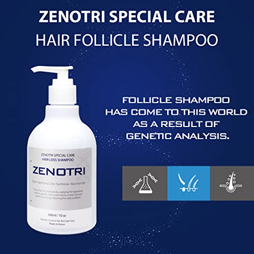 Zenotri Follicle Shampoo Hair Loss Zero With Copper Peptide, Biotin, Dexpanthenol/Genetic Hair Care Solution #TOP1