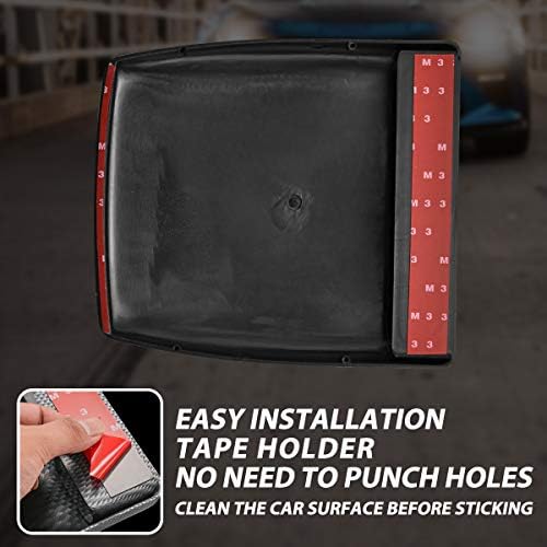KATUR Universal Car Decorative Air Flow Intake Hood Scoop Vent Turbo Bonnet Cover Carbon Friber